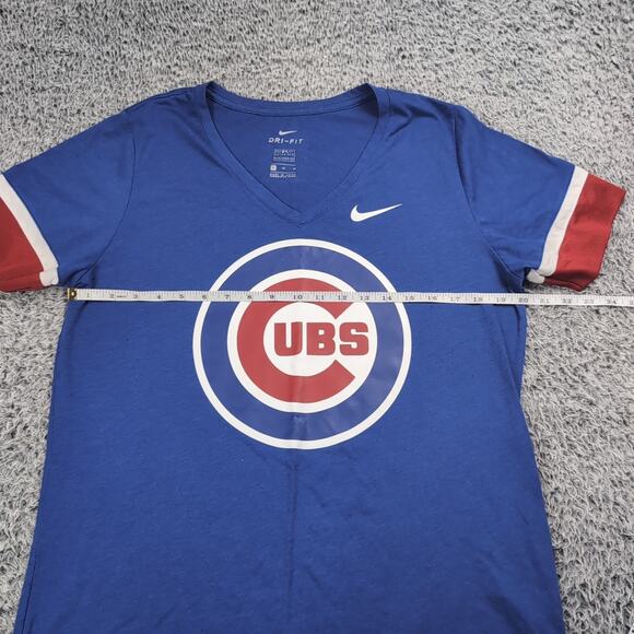 Chicago Cubs Shirt Adult Extra Large Blue Short Sleeve MLB Baseball Graphic Nike - Picture 3 of 6